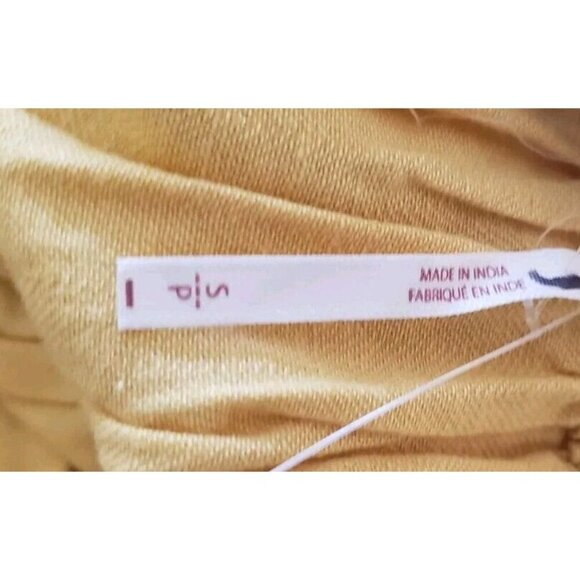 NEW FREE PEOPLE EMORY  WARM YELLOW FLOWER EMBROIDERED MIDI DRESS SZ SMALL - Picture 11 of 12